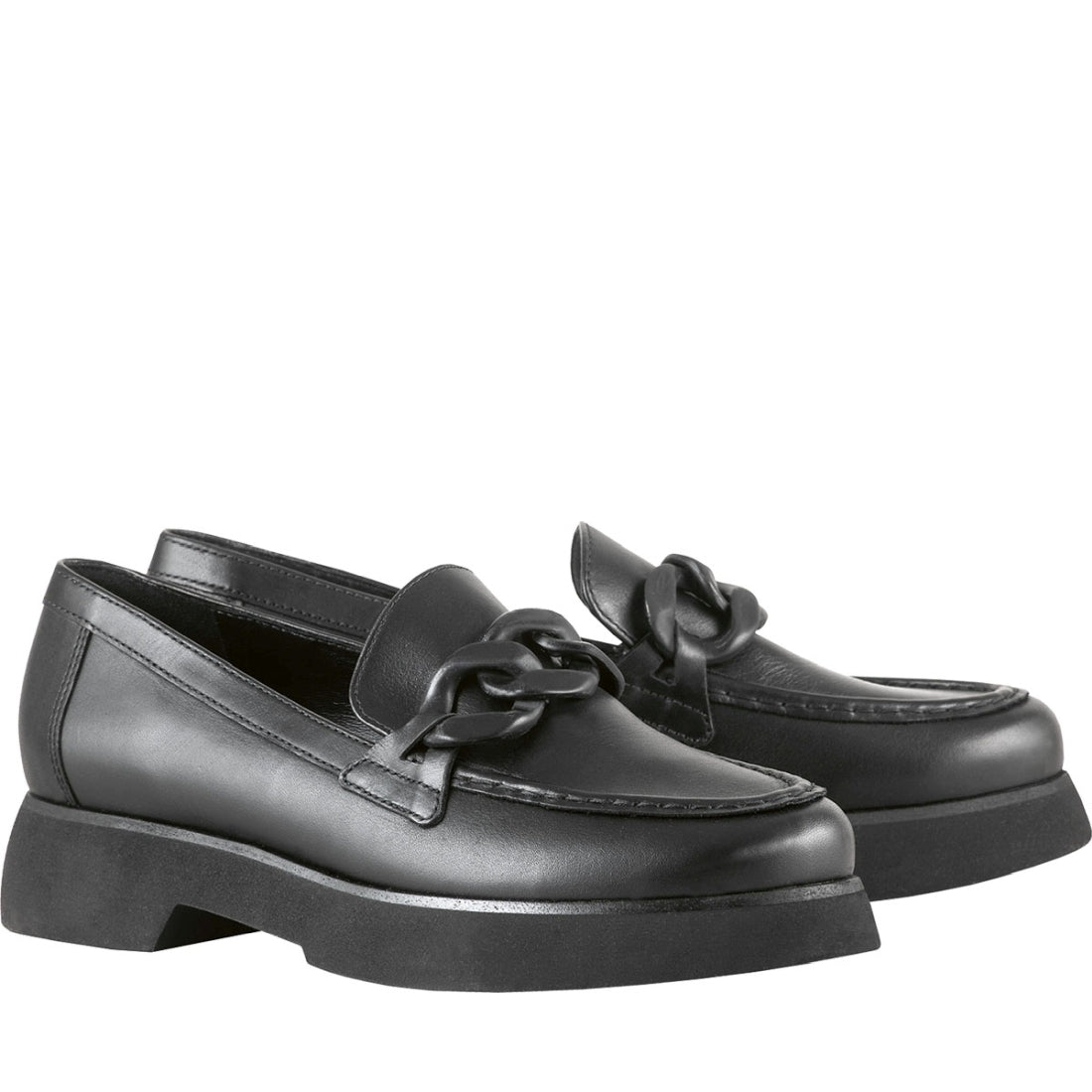 Hogl womens black stacy loafers | Vilbury London