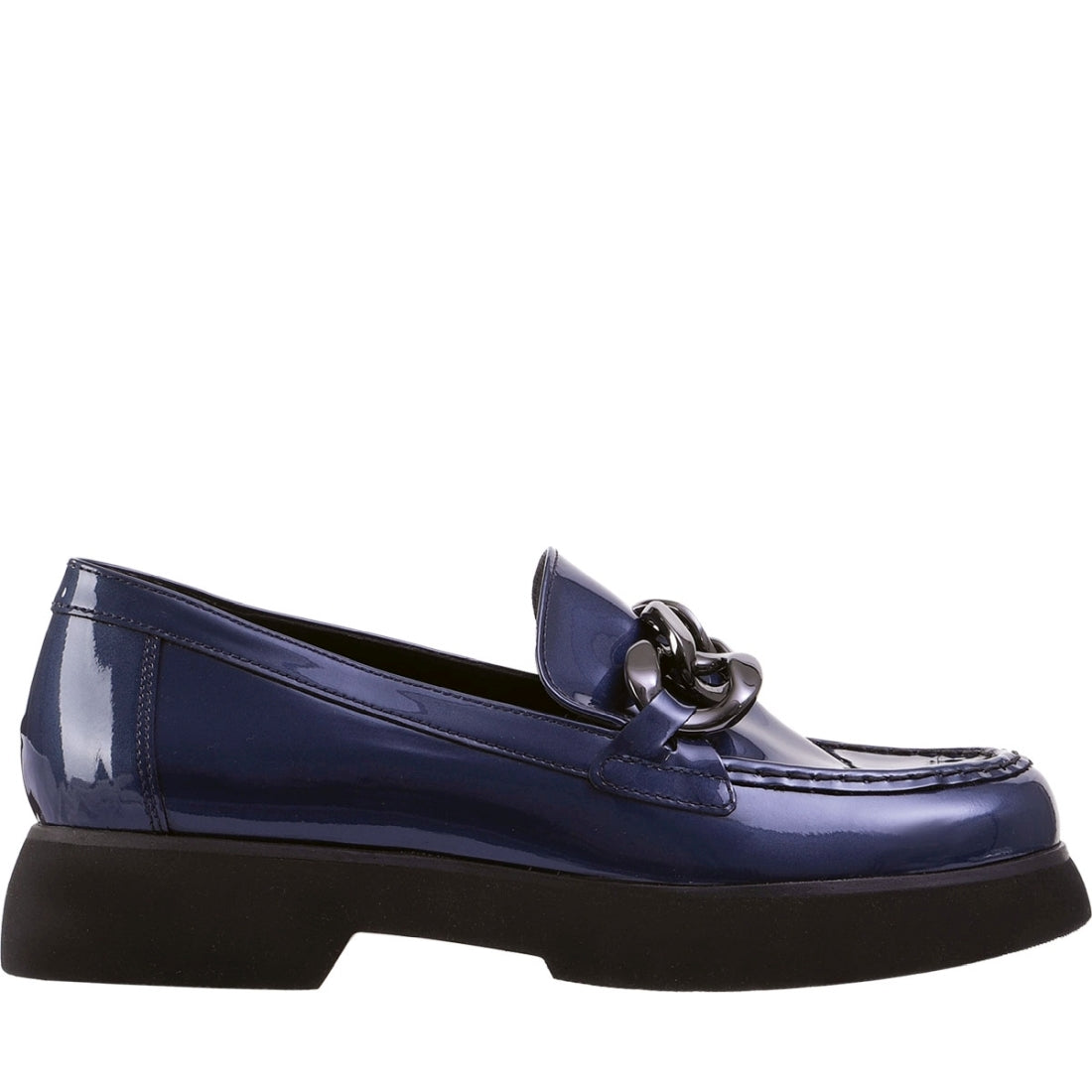 Hogl womens blue stacy loafers | Vilbury London