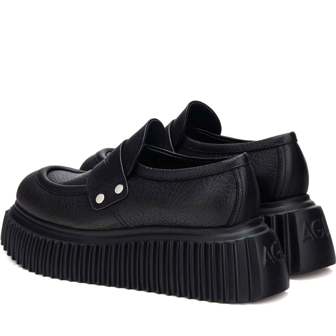 AGL womens black dany loafers | Vilbury London