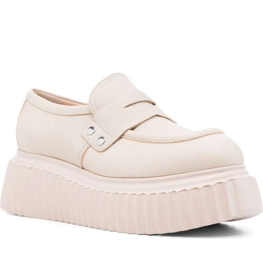 AGL womens nude dany loafers | Vilbury London