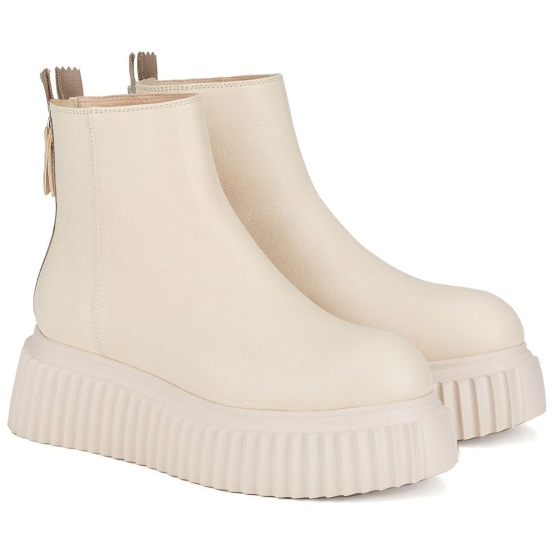 AGL womens nude sandy booties | Vilbury London