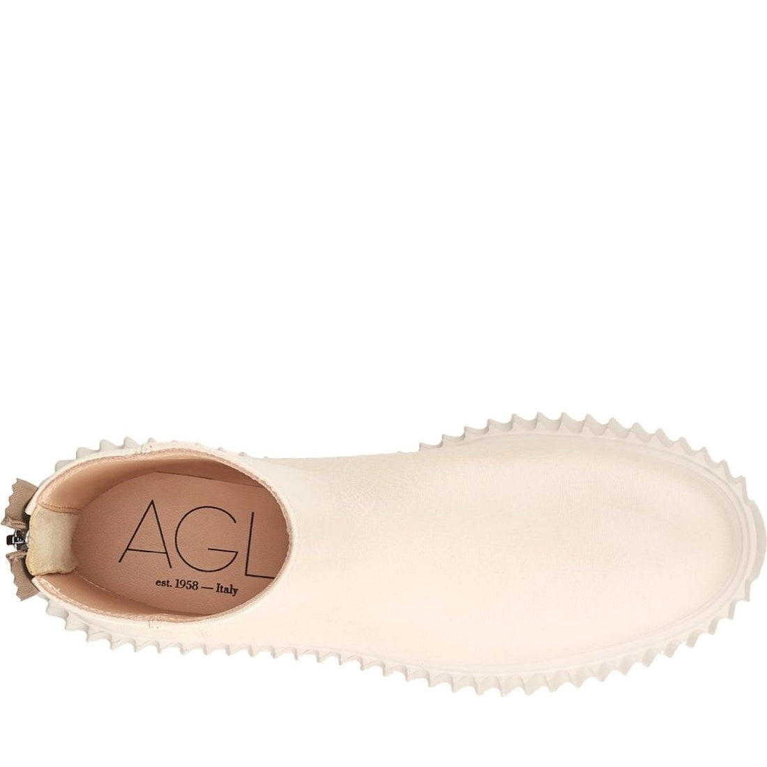 AGL womens nude sandy booties | Vilbury London