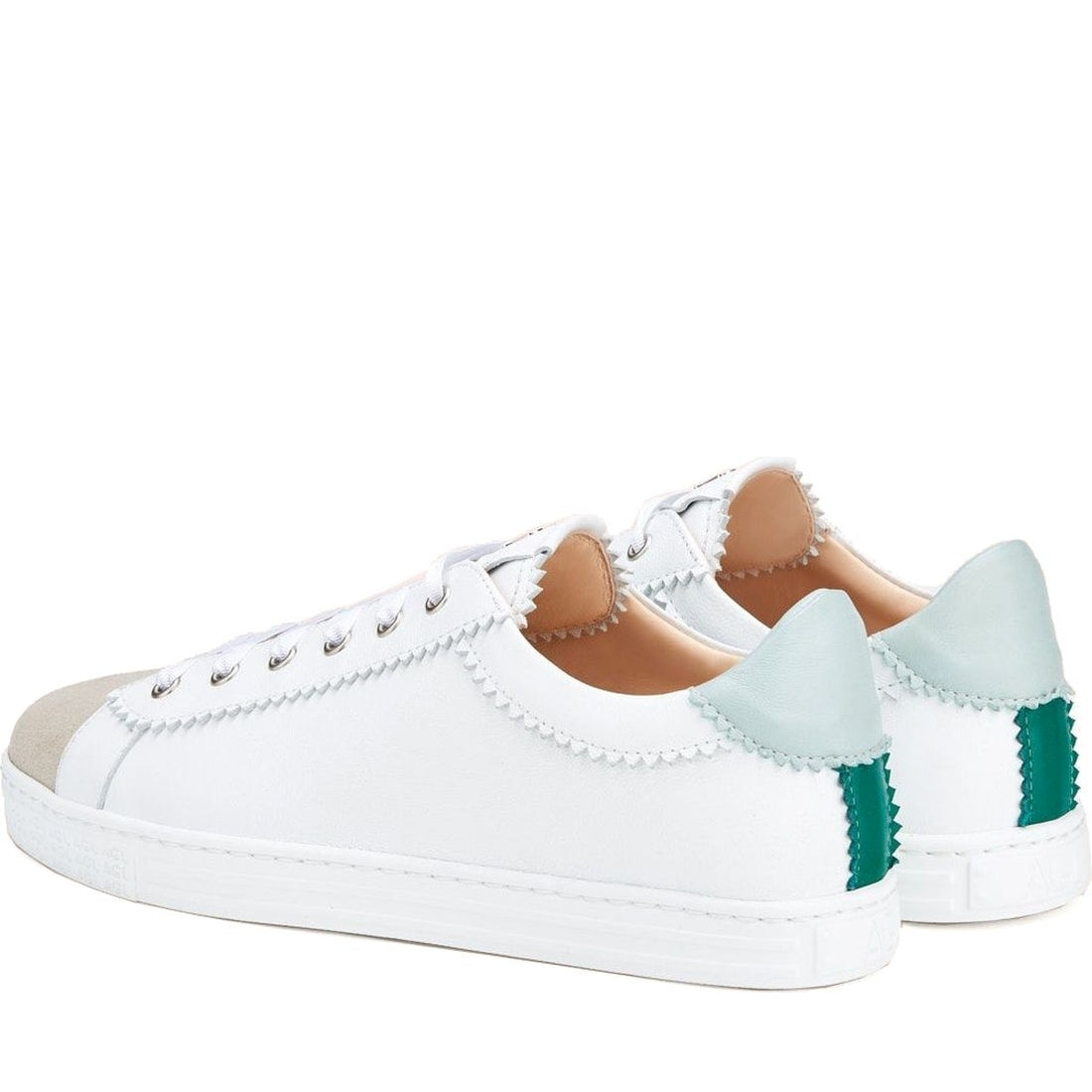 AGL womens white sade sport shoe | Vilbury London