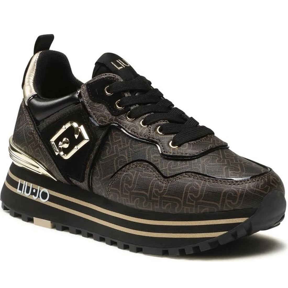 Liu Jo womens brown maxi wonder 24 sport shoe | Vilbury London