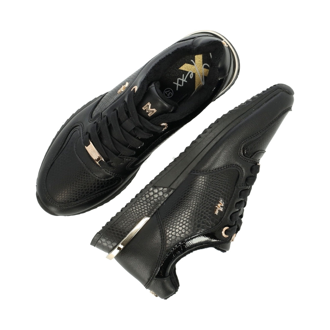 Mexx womens black fleur sport shoe | Vilbury London