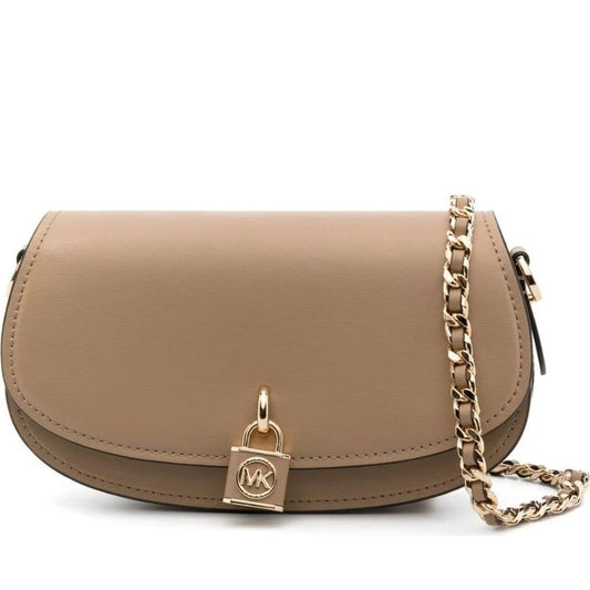 Michael Kors womens camel sm ew chain sling messenger | Vilbury London