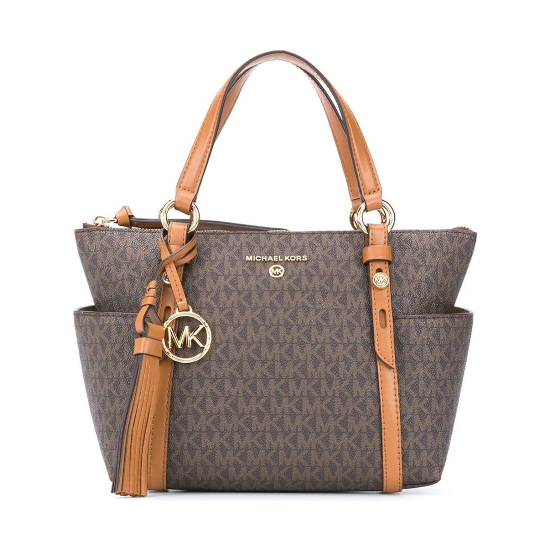 Michael Kors womens brn, acorn sm conv top-zip tote | Vilbury London