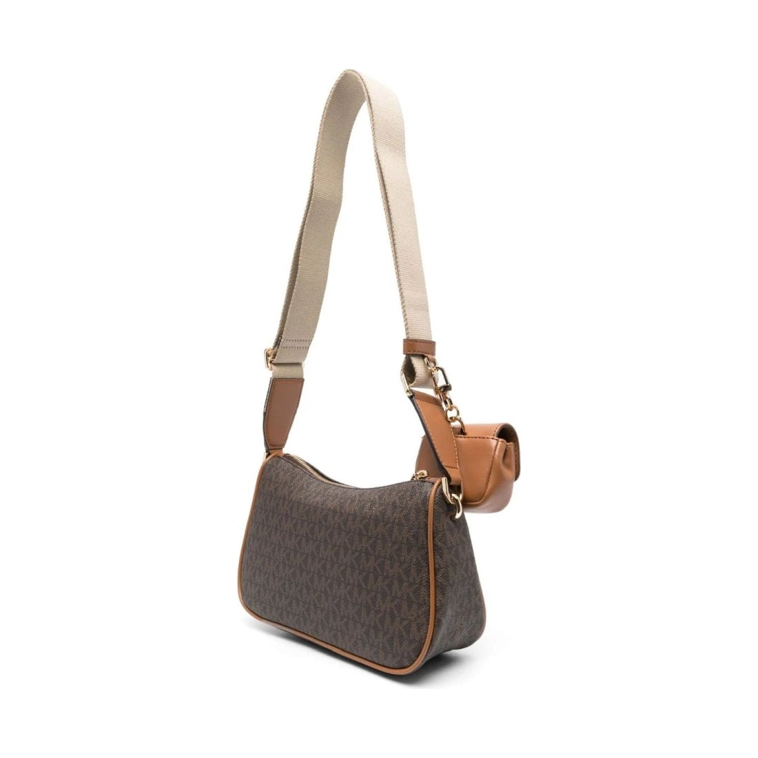 Michael Kors womens brn, acorn md topzip crossbody with strap | Vilbury London