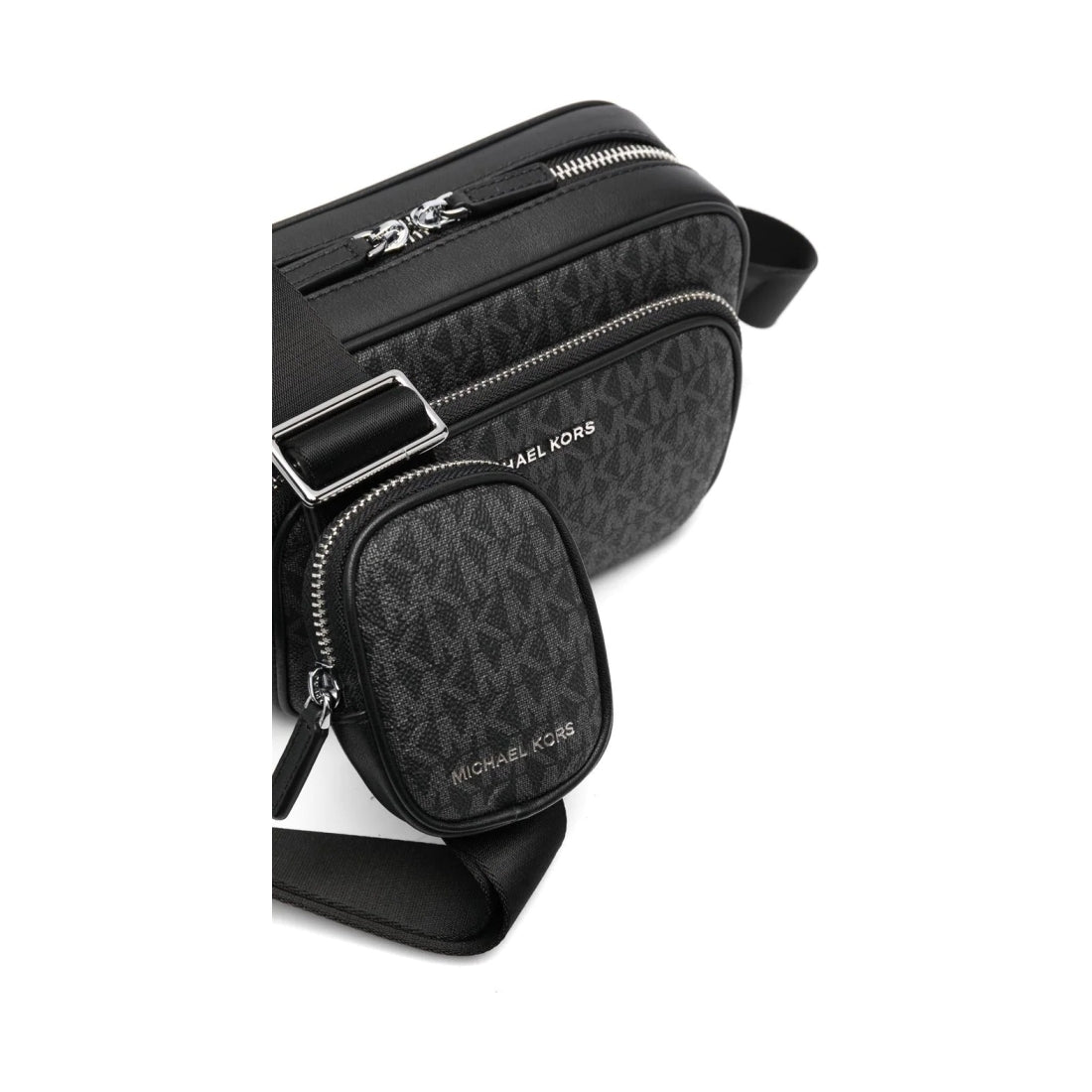 Michael Kors mens black camera bag with pouch | Vilbury London