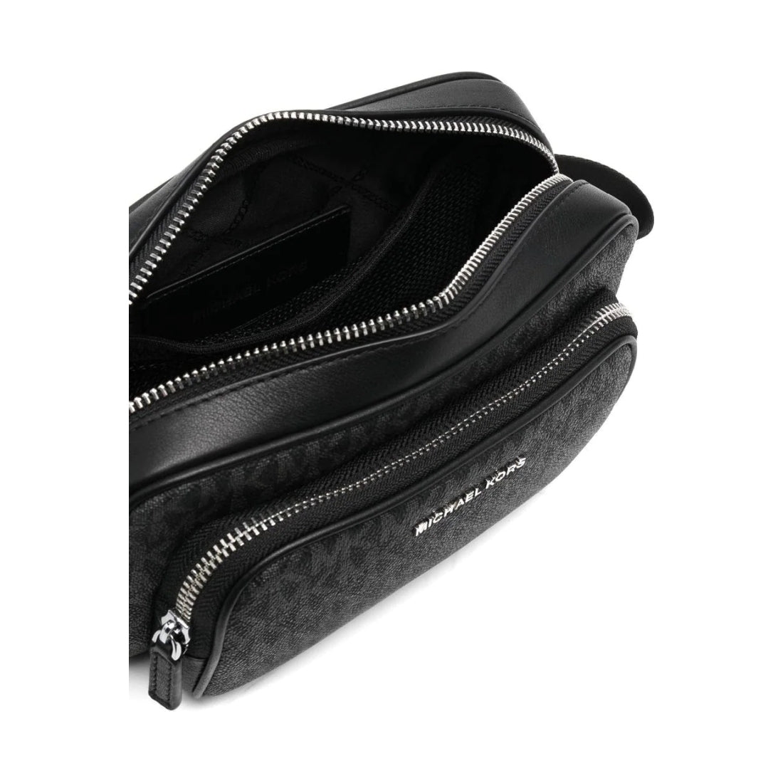 Michael Kors mens black camera bag with pouch | Vilbury London