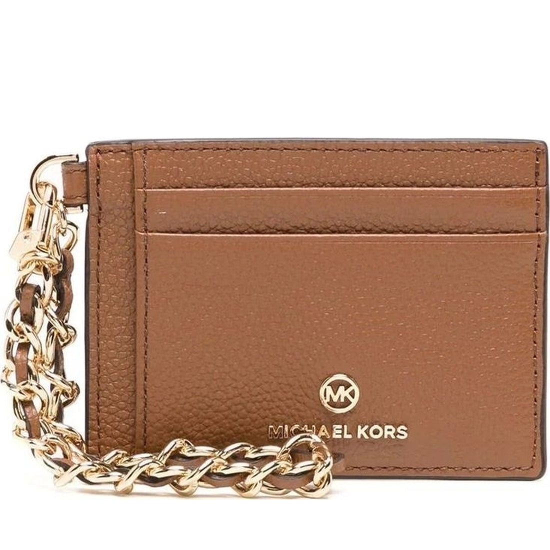 Michael Kors womens luggage sm id chain card holder | Vilbury London