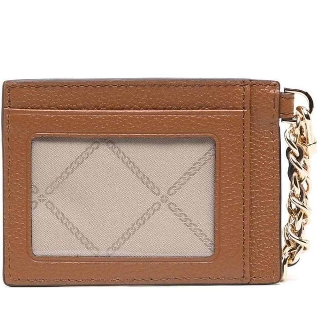 Michael Kors womens luggage sm id chain card holder | Vilbury London