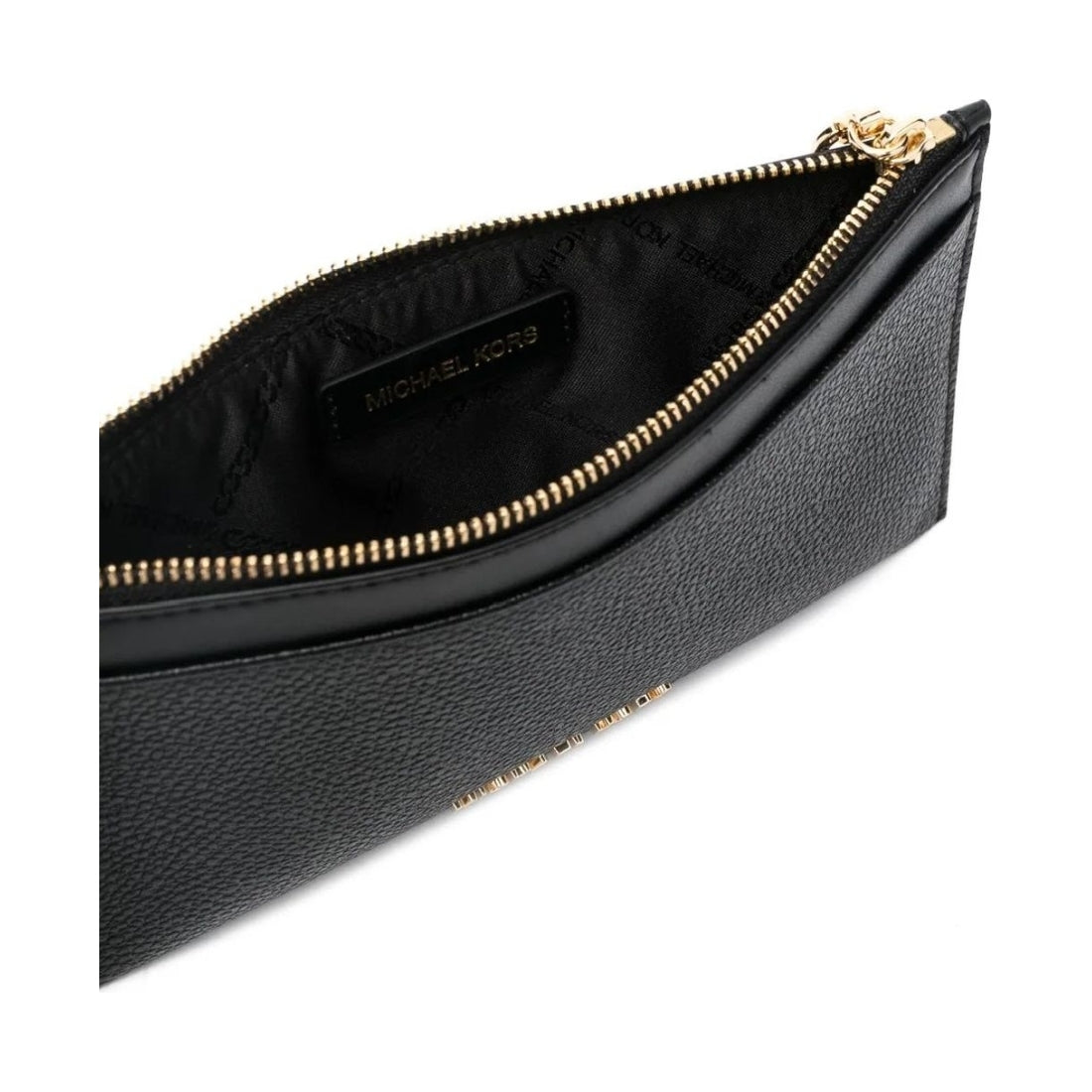 Michael Kors womens black lg zip card case | Vilbury London