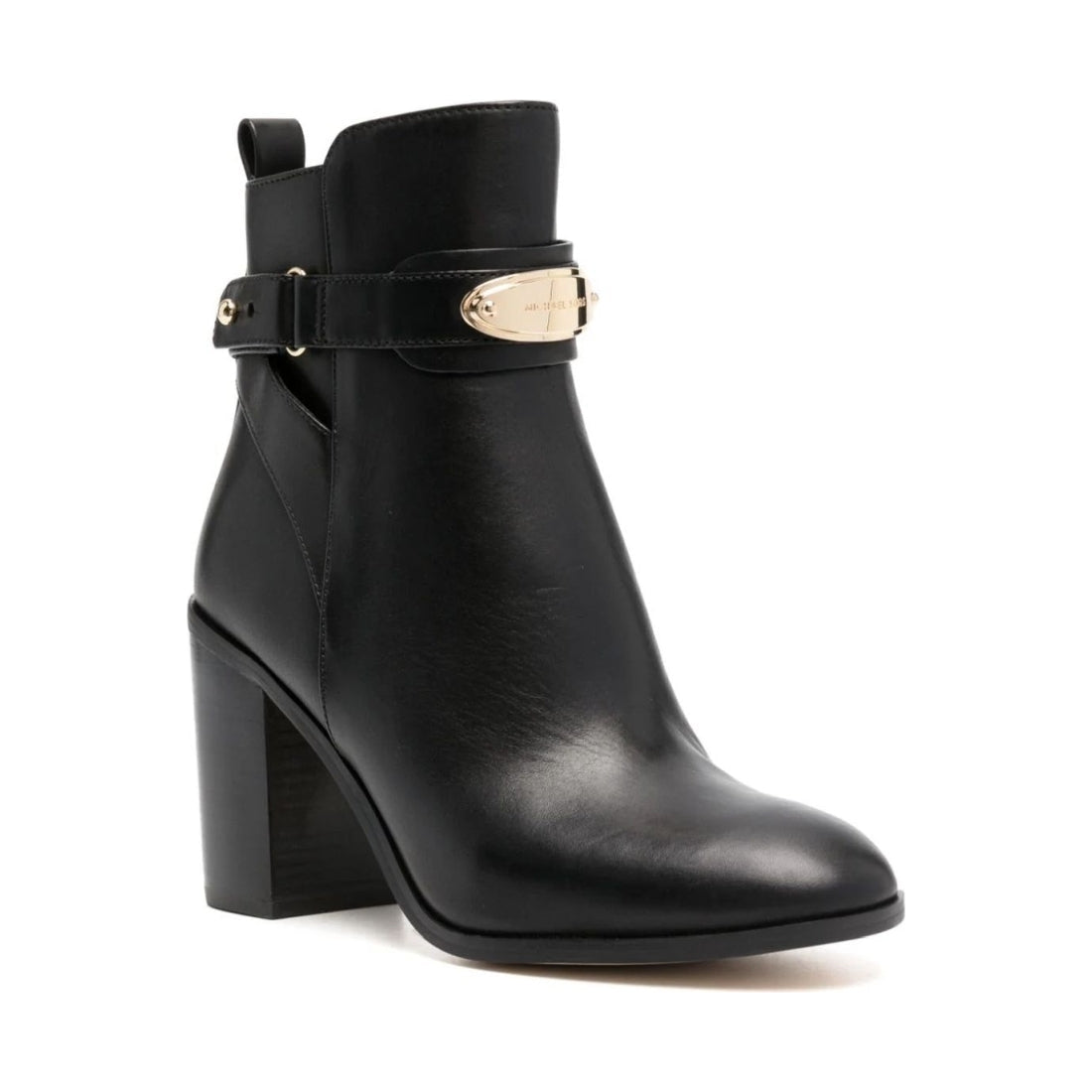 Michael Kors womens black darcy heeled bootie | Vilbury London