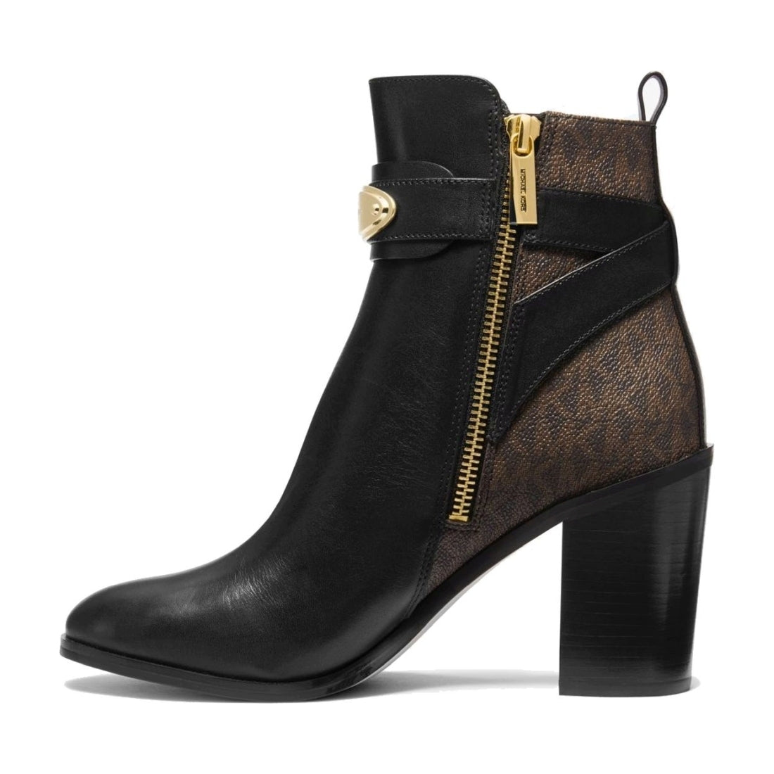 Michael Kors womens blk, brown darcy heeled bootie | Vilbury London