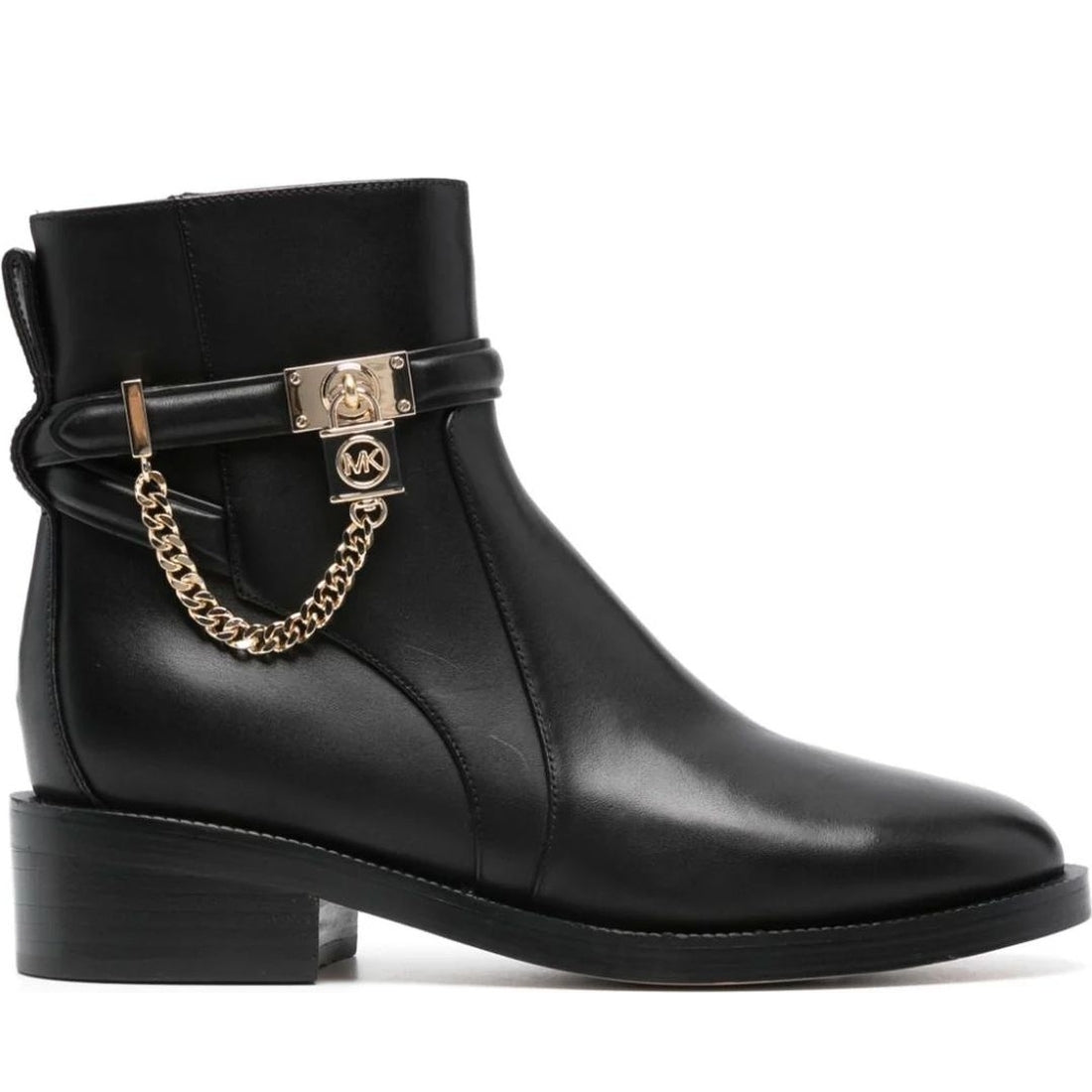 Michael Kors womens black hamilton flat bootie | Vilbury London