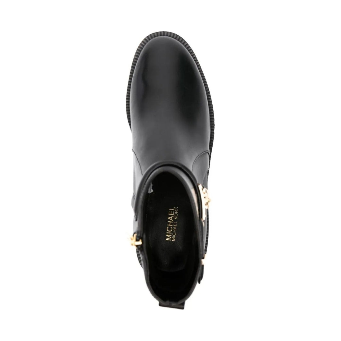 Michael Kors womens black hamilton flat bootie | Vilbury London