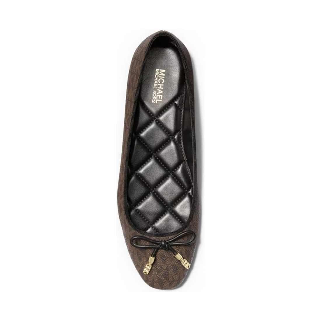 Michael Kors womens brown nori flat | Vilbury London