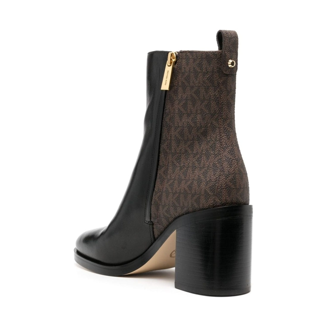 Michael Kors womens blk, brown regan mid bootie | Vilbury London