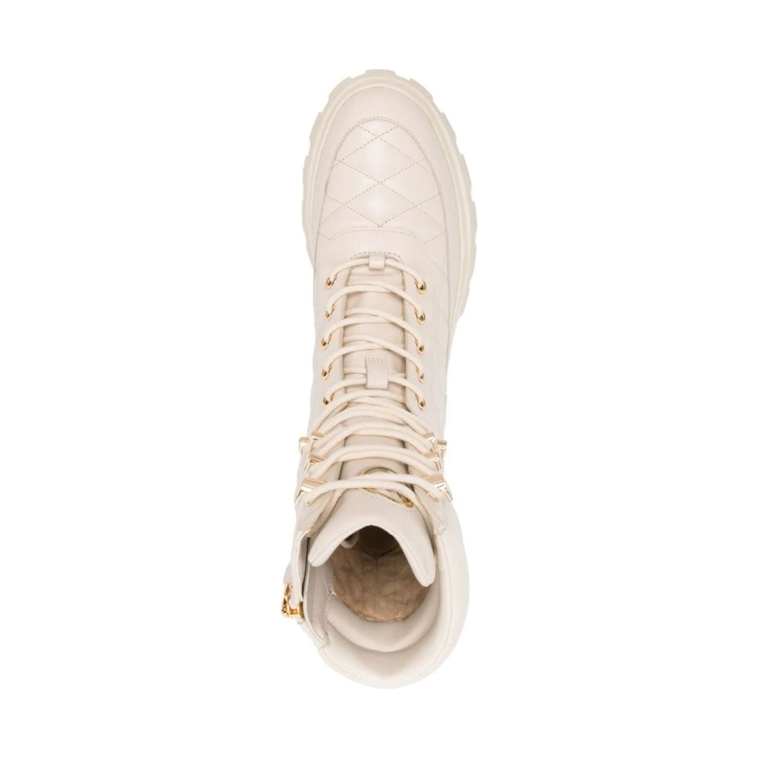 Michael Kors womens lt cream rowan lace up bootie | Vilbury London