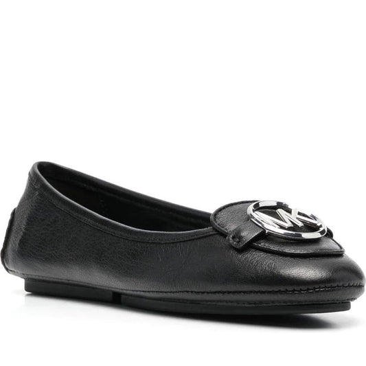 Michael Kors womens black lillie moccasins | Vilbury London