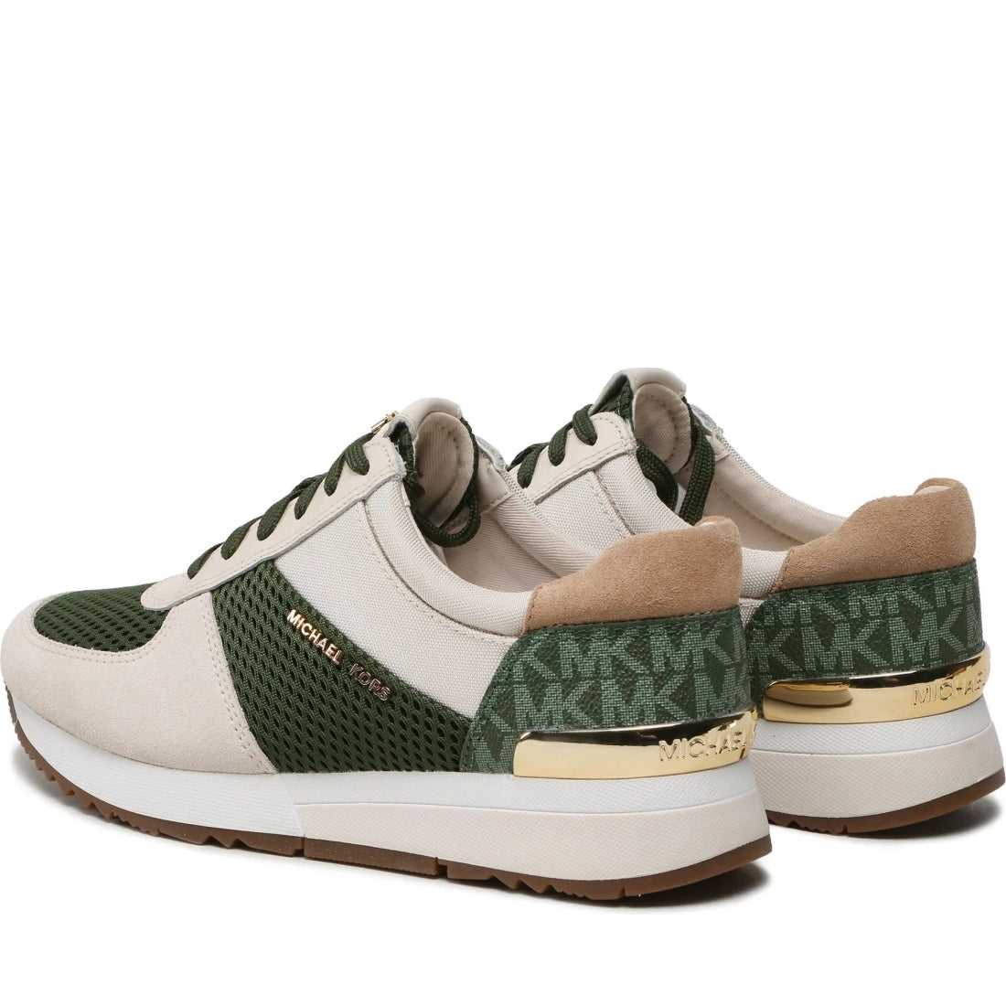 Michael Kors womens amzn grn mlt allie trainer | Vilbury London