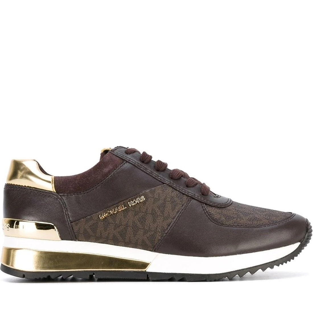 Michael Kors womens brown allie wrap trainer | Vilbury London