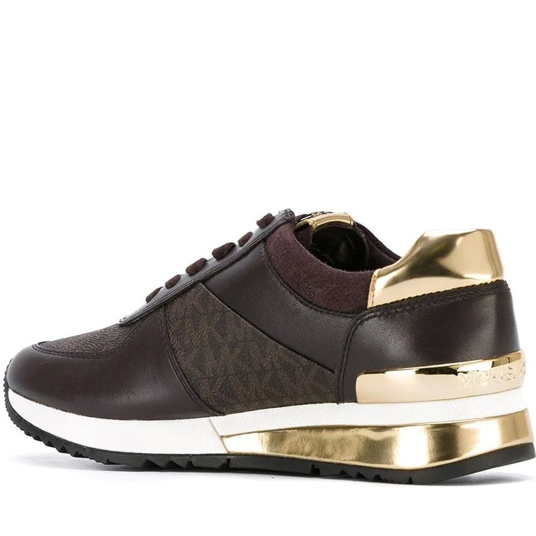 Michael Kors womens brown allie wrap trainer | Vilbury London