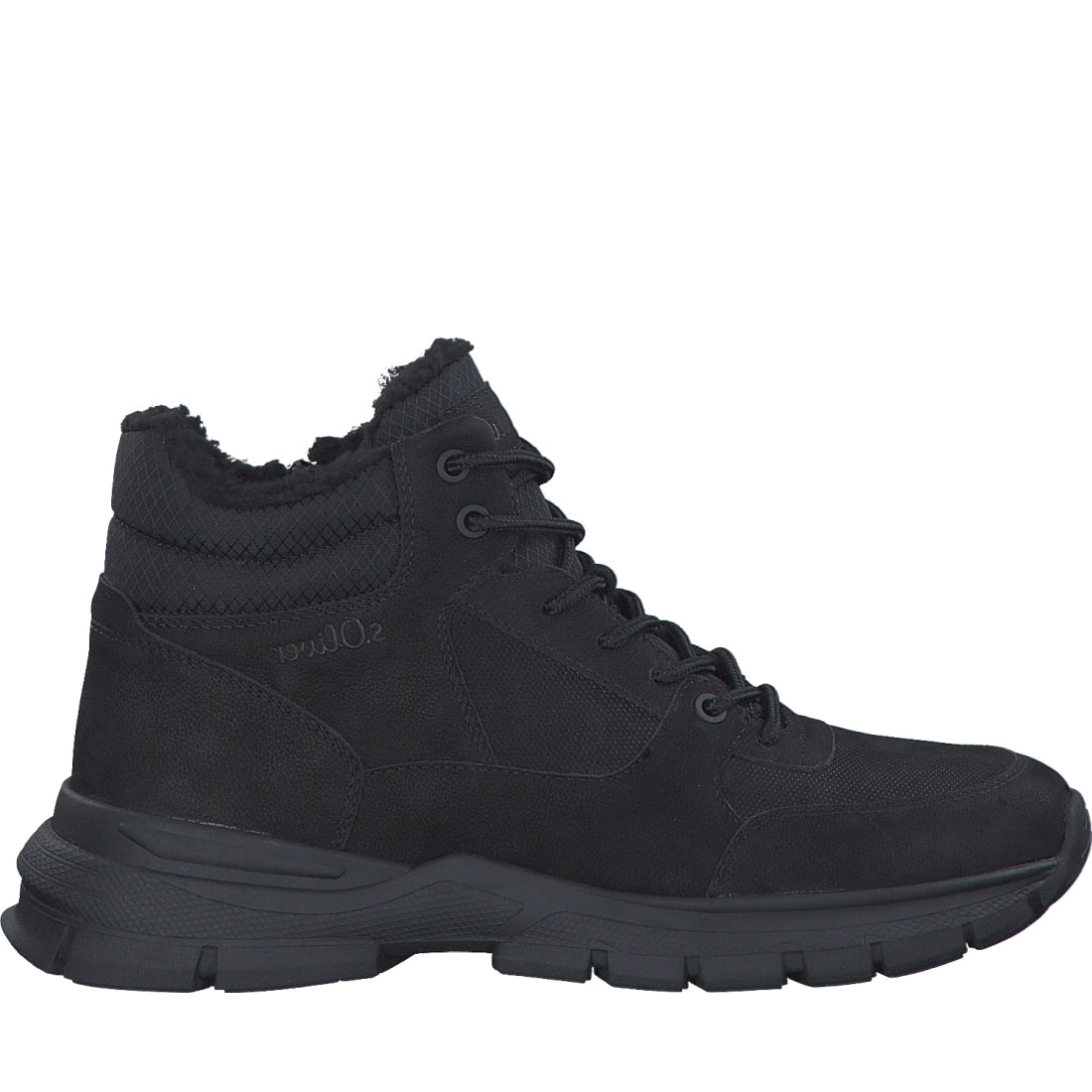 s.Oliver mens black casual closed booties | Vilbury London