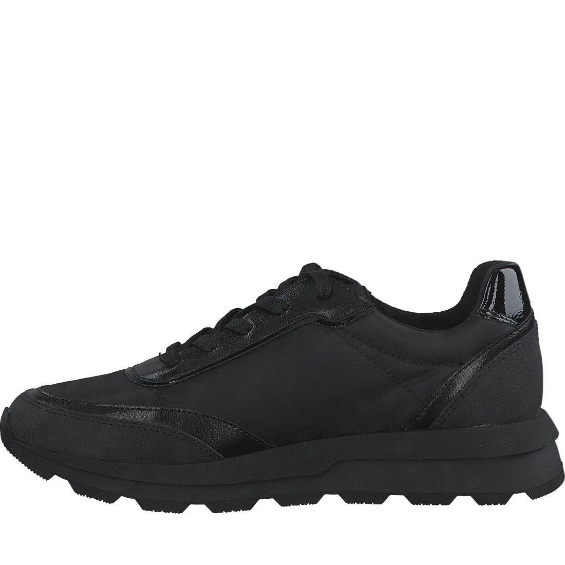 s.Oliver womens black comb casual closed sport shoe | Vilbury London