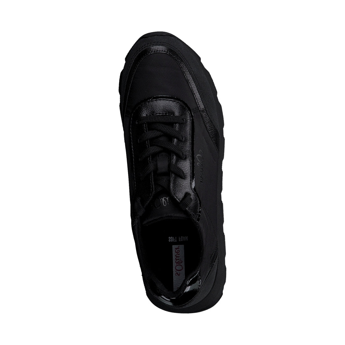 s.Oliver womens black comb casual closed sport shoe | Vilbury London