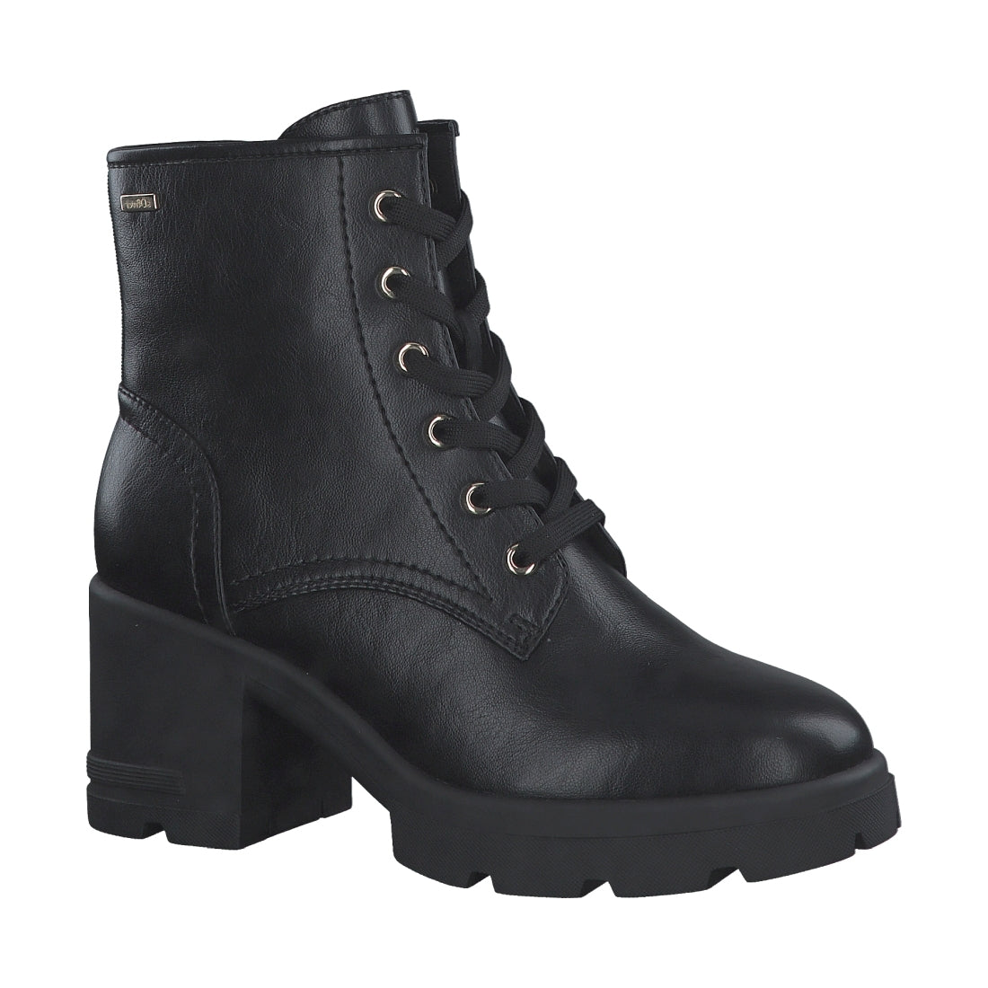 s.Oliver womens black casual closed booties | Vilbury London