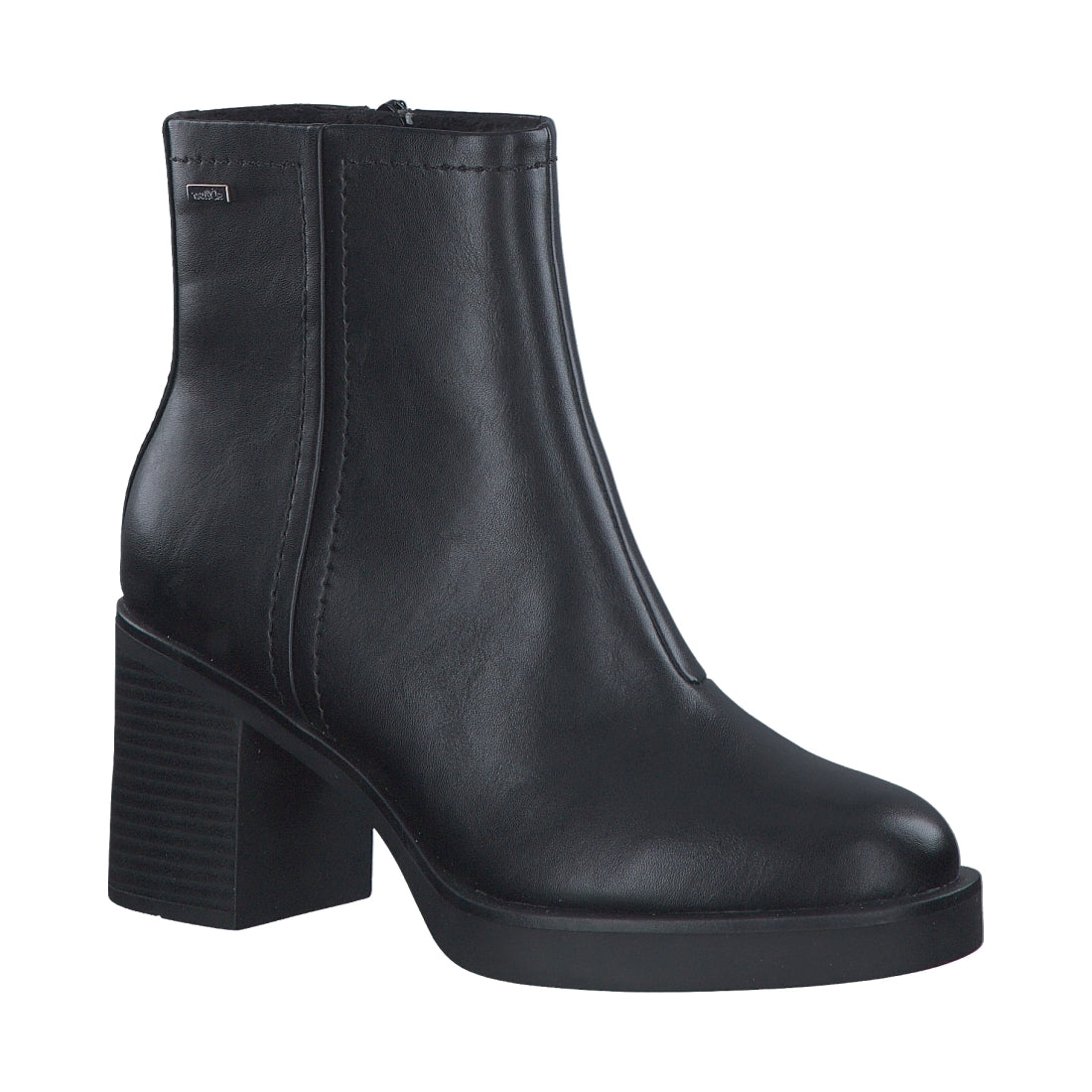 s.Oliver womens black casual closed booties | Vilbury London