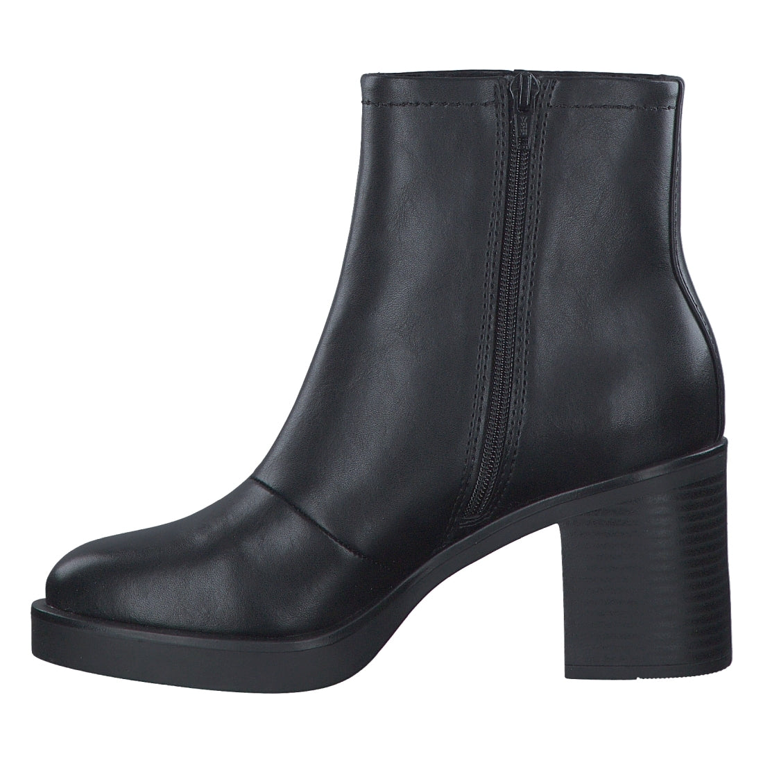 s.Oliver womens black casual closed booties | Vilbury London