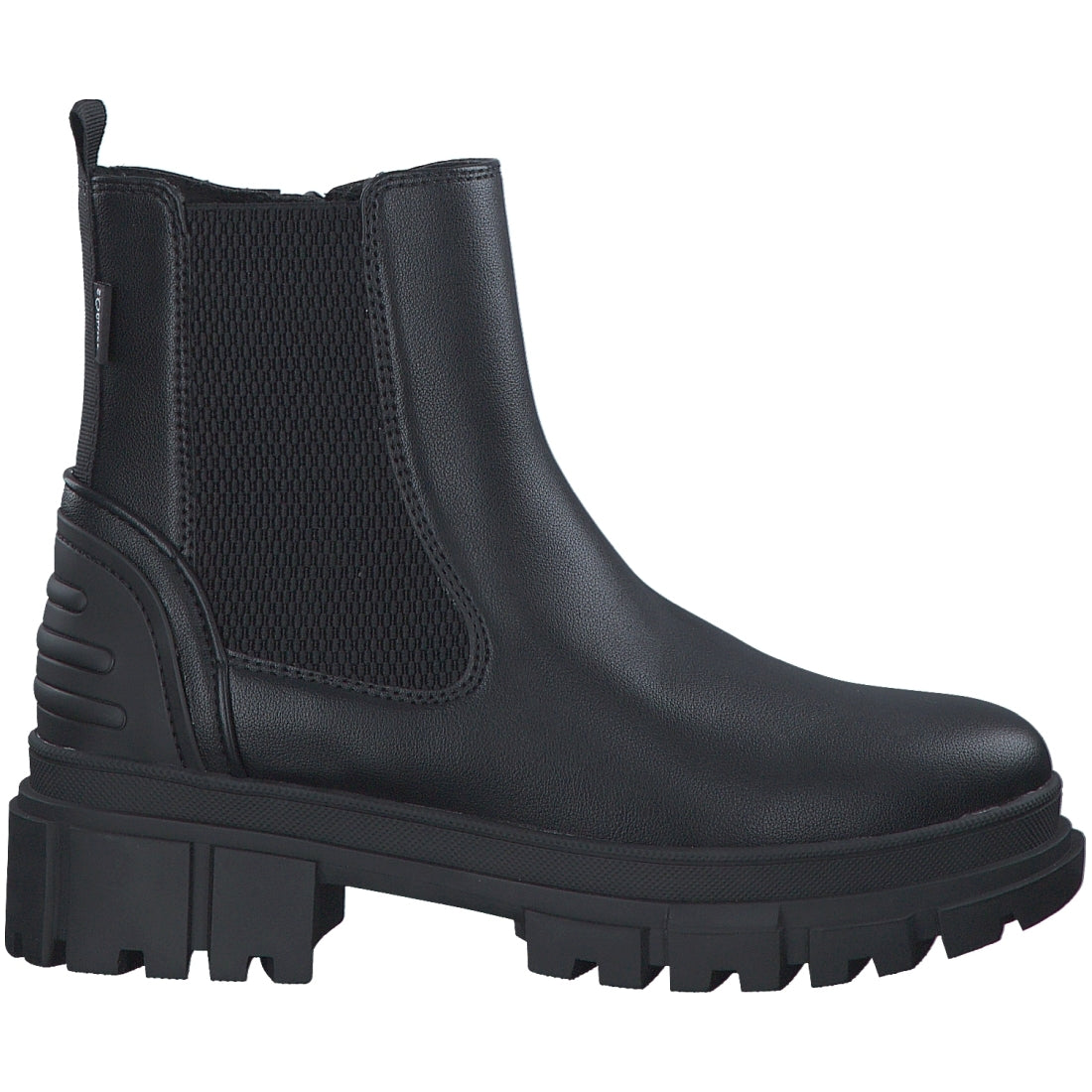 s.Oliver womens black casual closed booties | Vilbury London