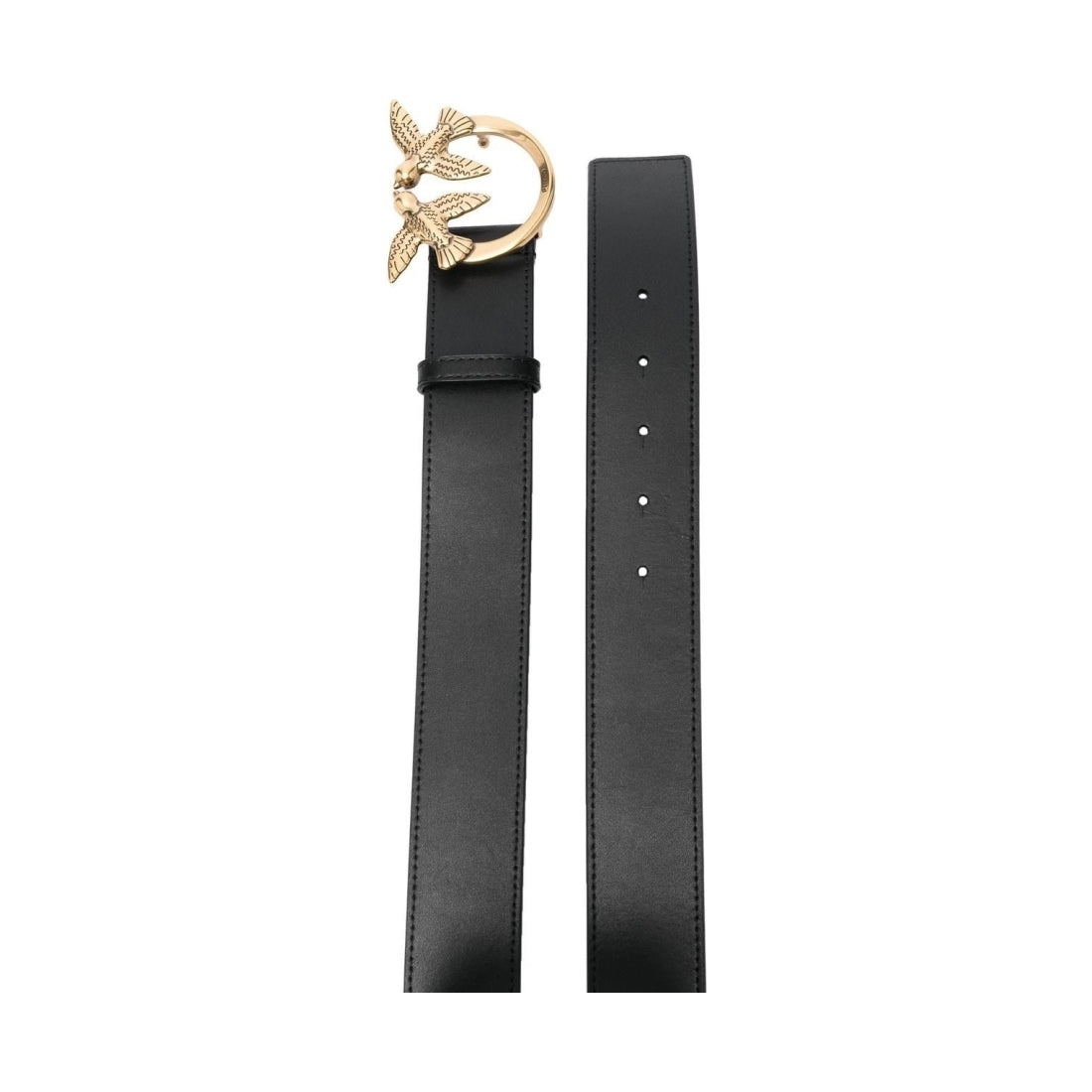 PINKO womens black love berry h4 belt | Vilbury London