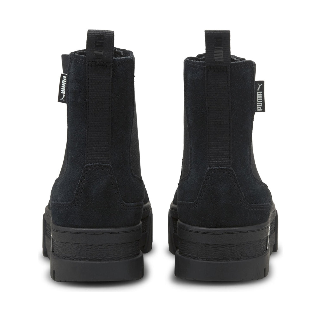 Puma womens black mayze chelsea suede booties | Vilbury London