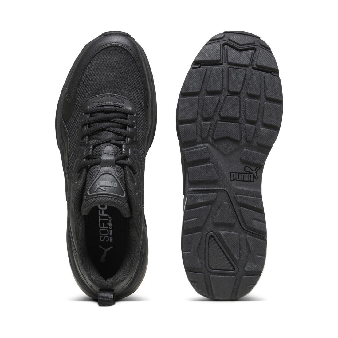 Puma mens black vis2k leisure trainers | Vilbury London