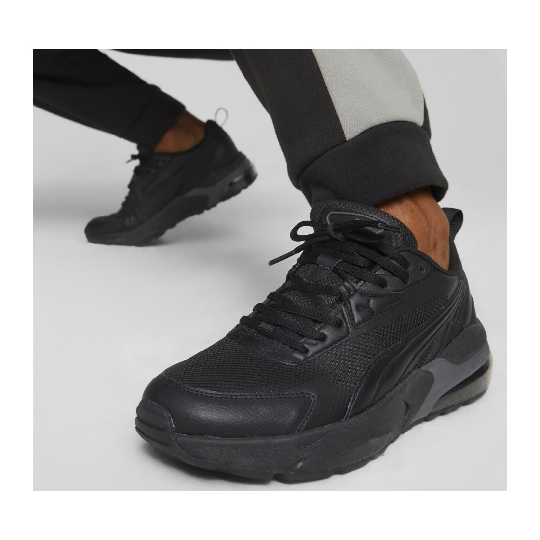 Puma mens black vis2k leisure trainers | Vilbury London