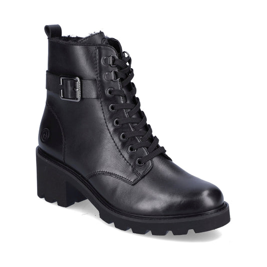 Remonte womens black casual closed booties | Vilbury London