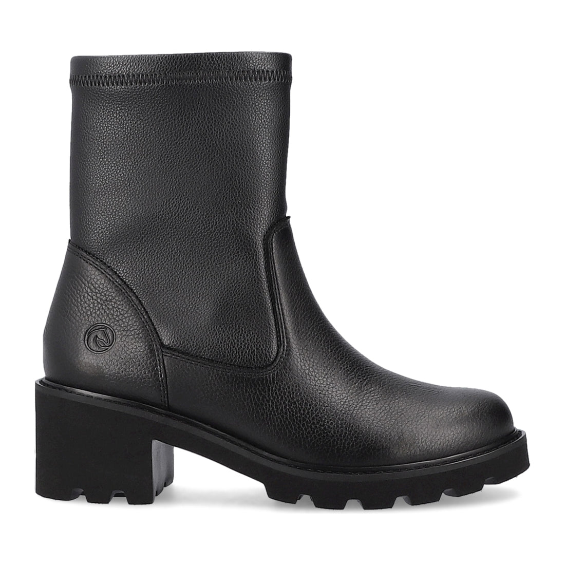 Remonte womens black casual closed booties | Vilbury London