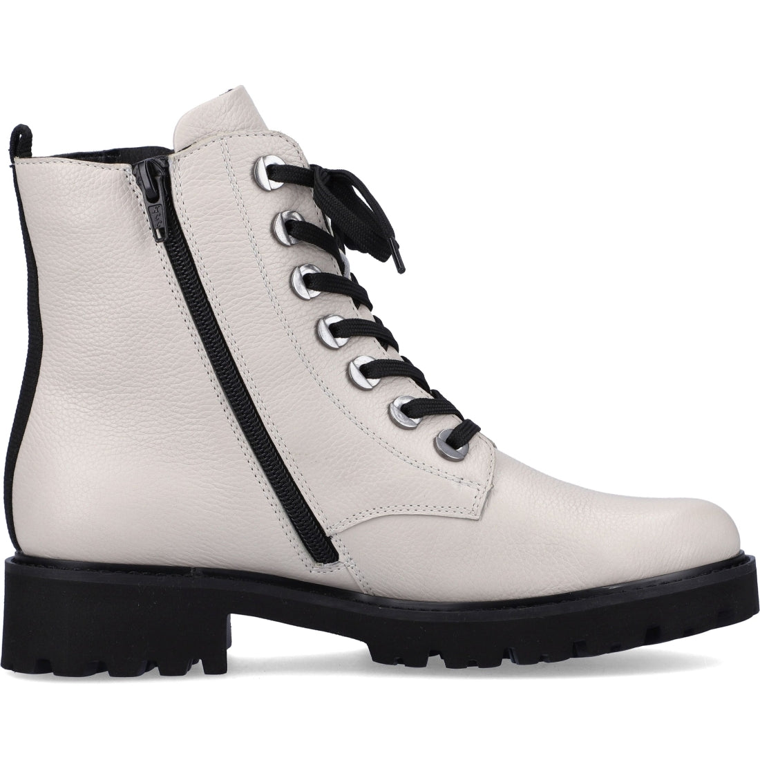 Remonte womens white casual closed booties | Vilbury London