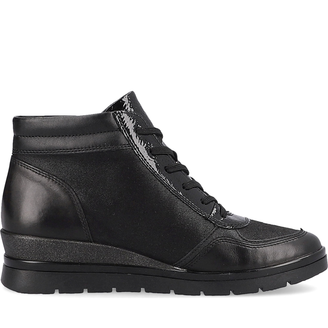 Remonte womens black casual closed booties | Vilbury London