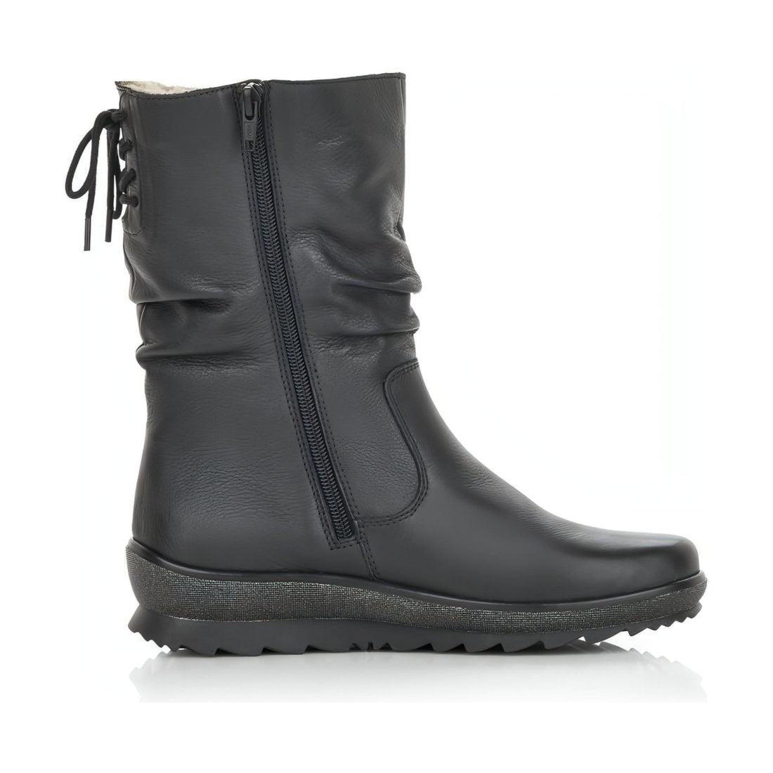 Remonte womens black casual closed booties | Vilbury London