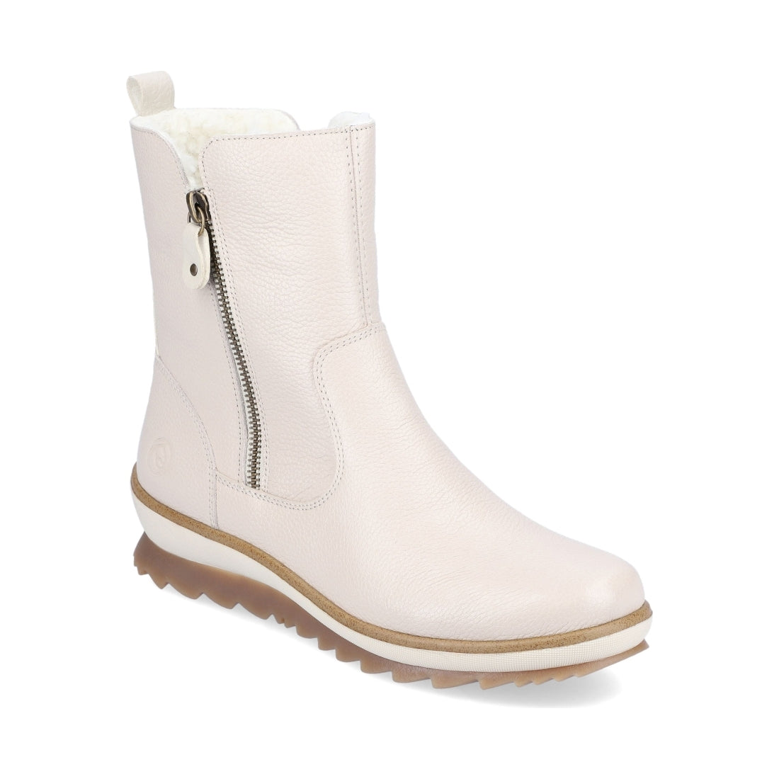 Remonte womens beige casual closed booties | Vilbury London