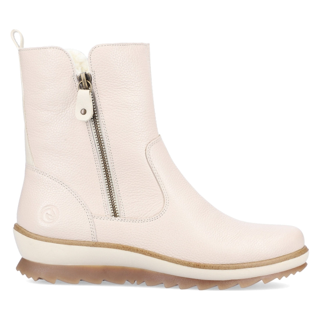 Remonte womens beige casual closed booties | Vilbury London