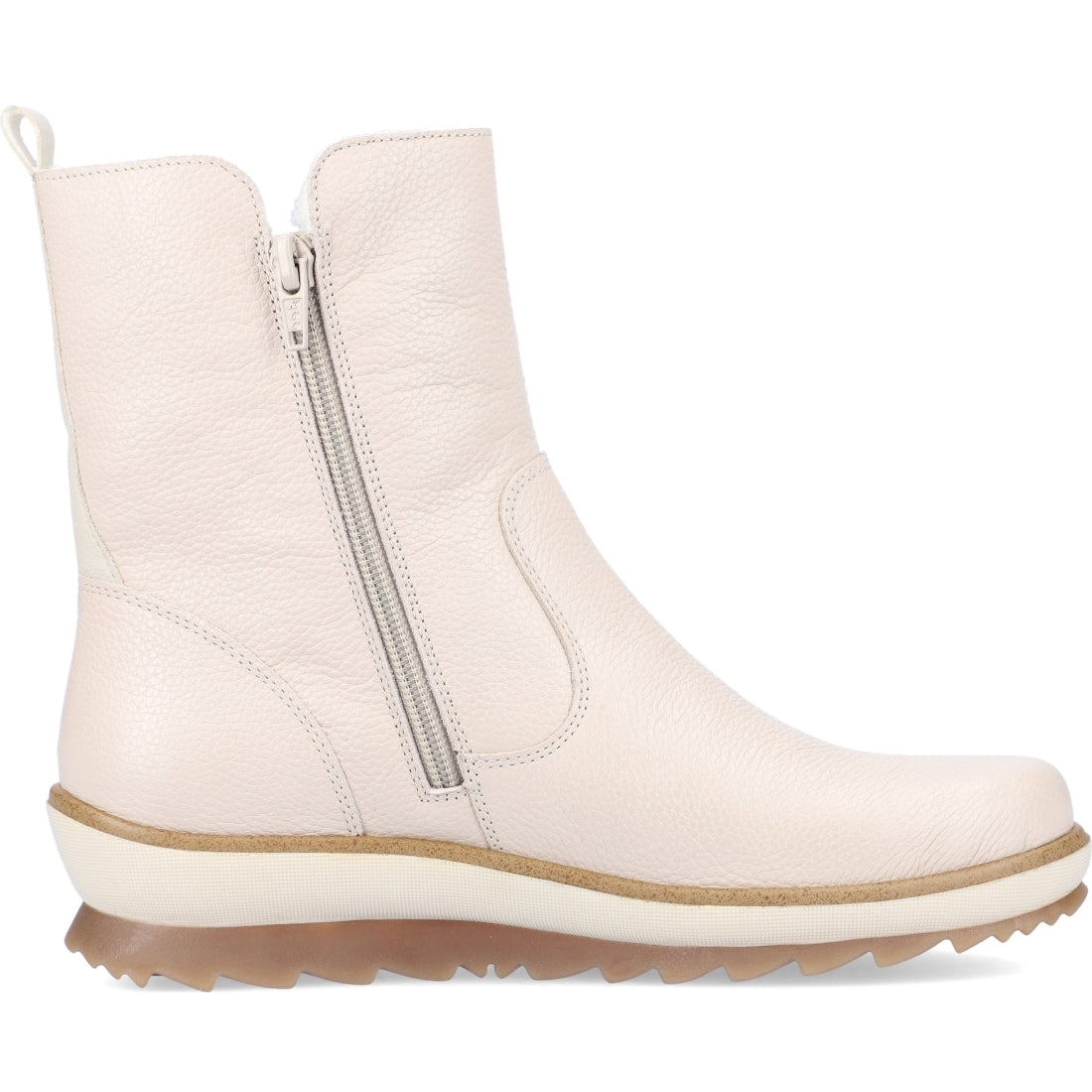 Remonte womens beige casual closed booties | Vilbury London