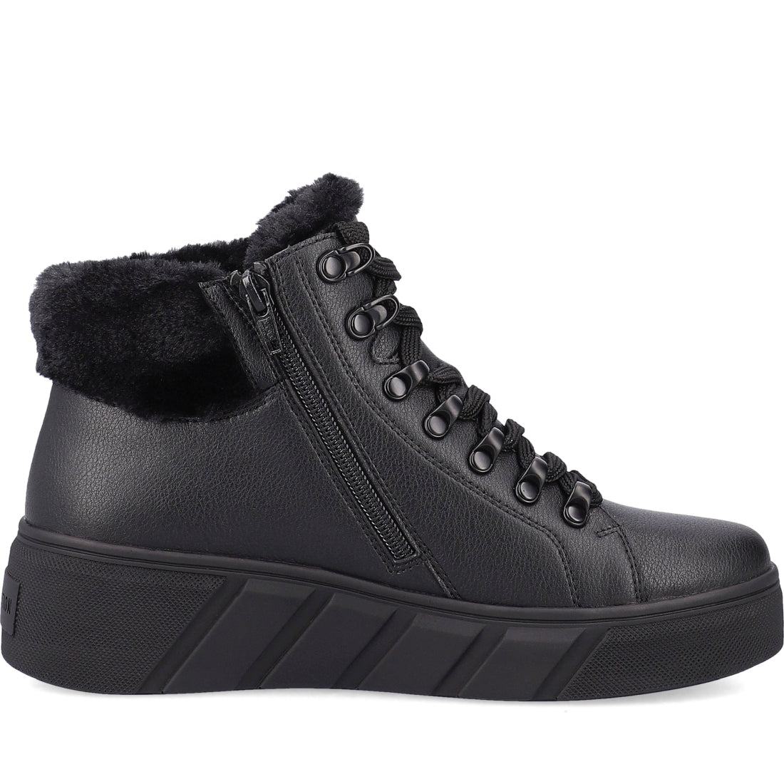 Rieker womens black casual closed booties | Vilbury London