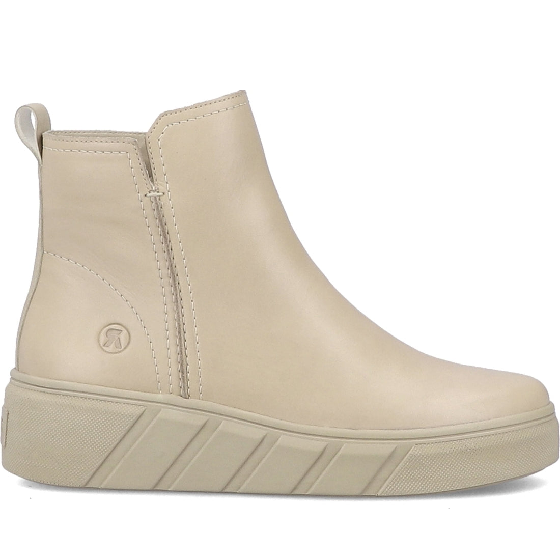 Rieker womens beige casual closed booties | Vilbury London