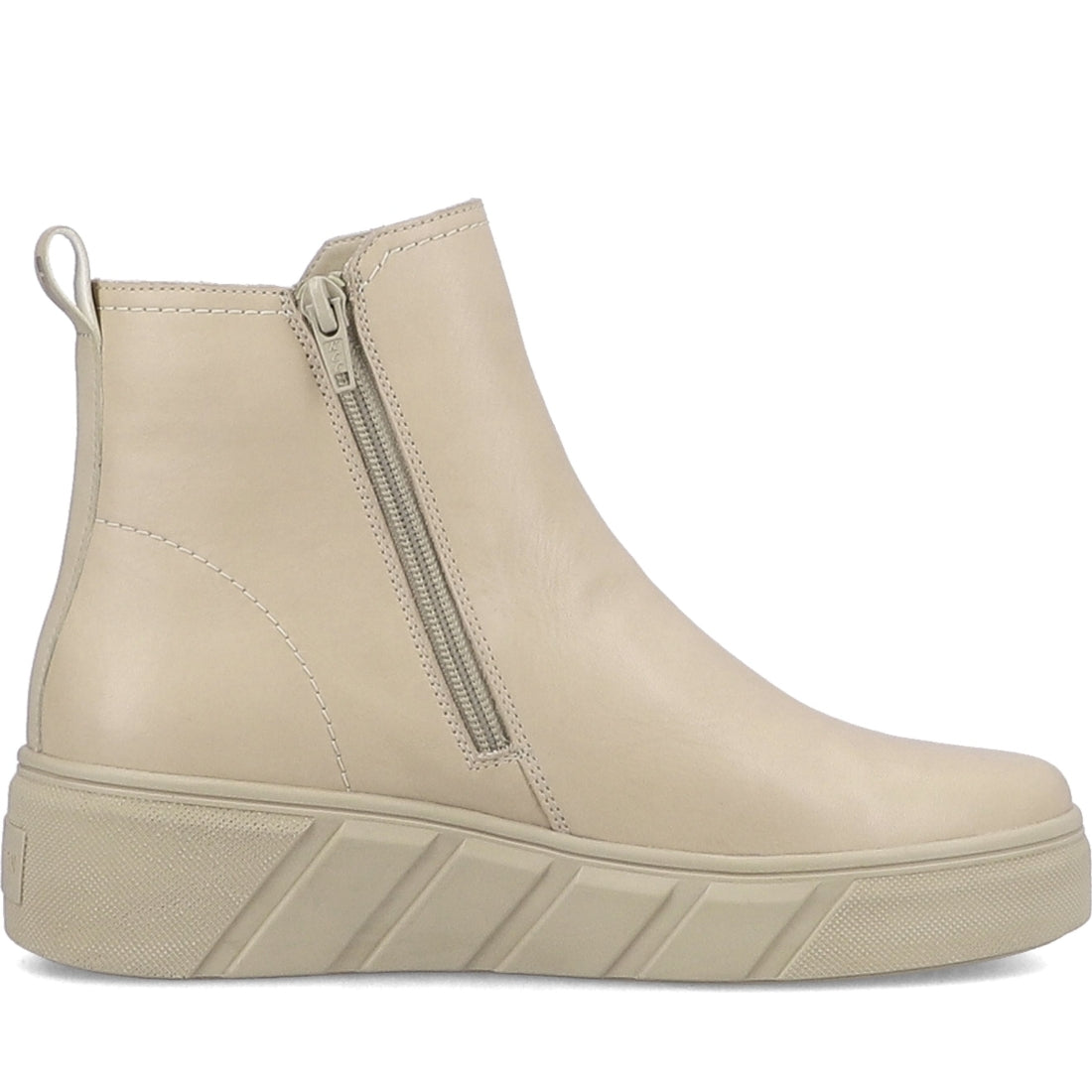 Rieker womens beige casual closed booties | Vilbury London